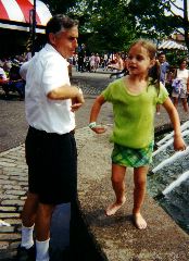 Mayer sharing his rabbinical knowledge with Emily