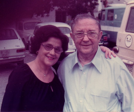 Mary and Maurice in Caracas, Spain in 1978